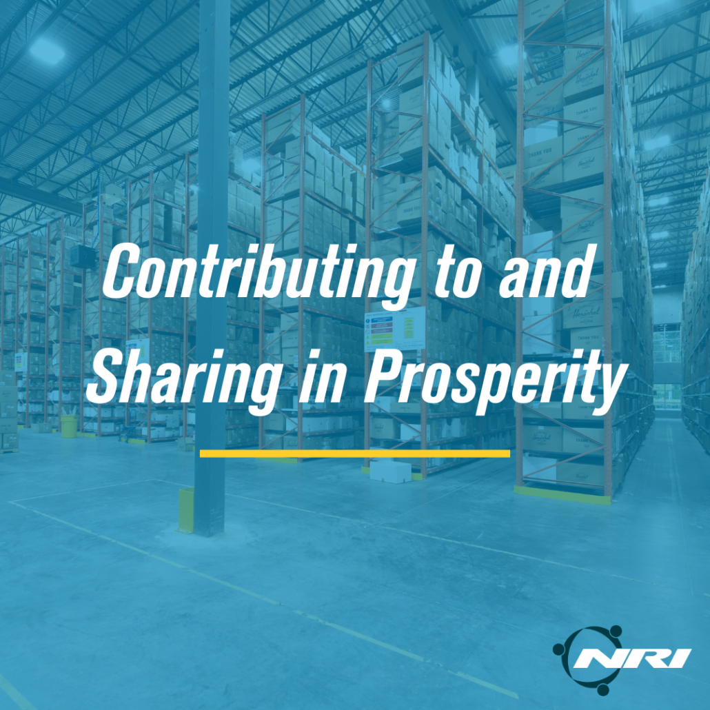 Contributing to and Sharing in Prosperity NRI Core Value